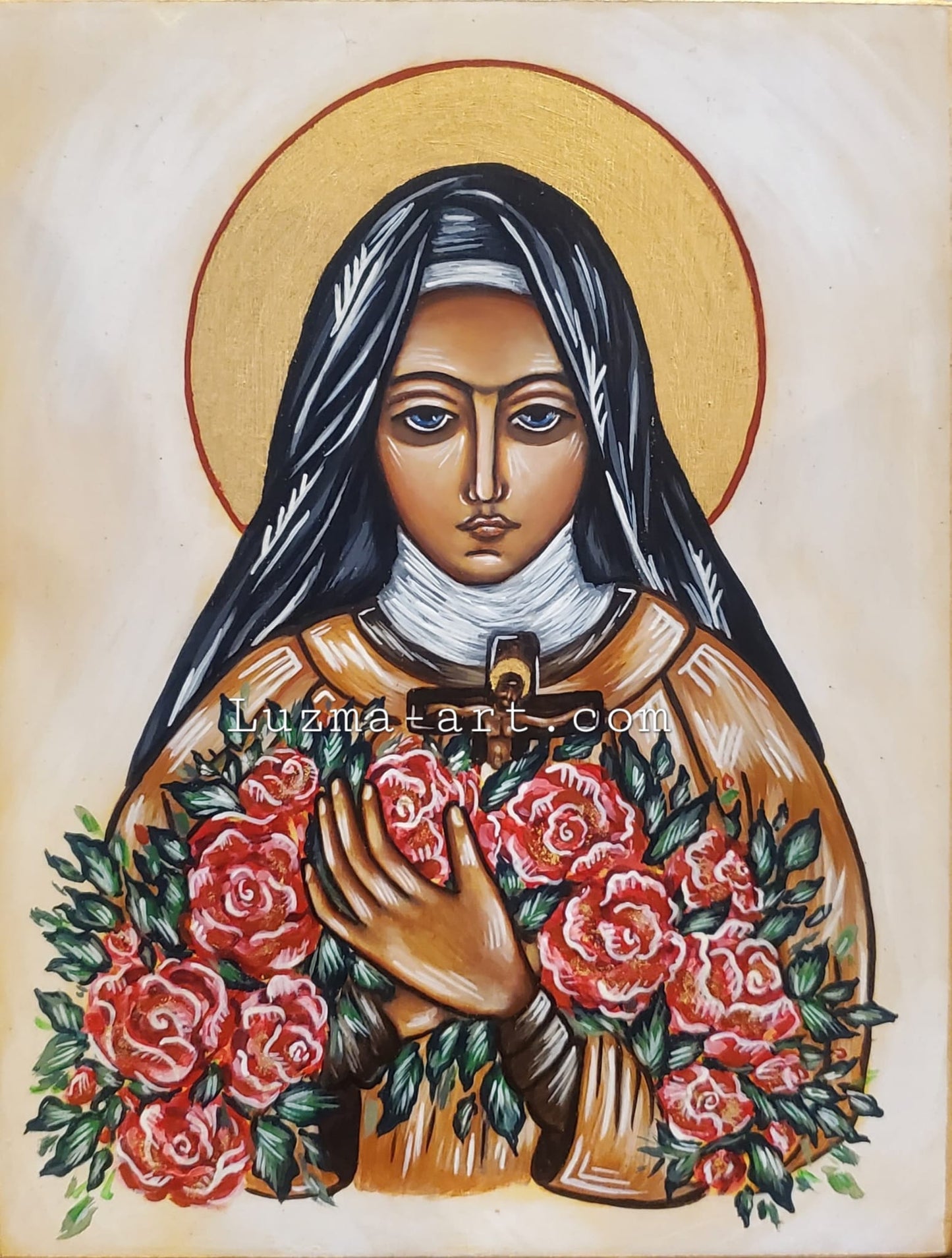 Custom Handwritten Icon (trim & halo in gold)